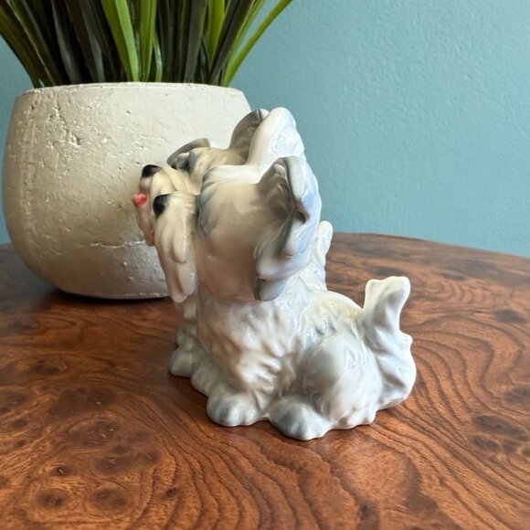 Goebel Scottie Twins Dog Figurine With Floppy EarsWest Germany Porcelain White - Picture 3 of 8